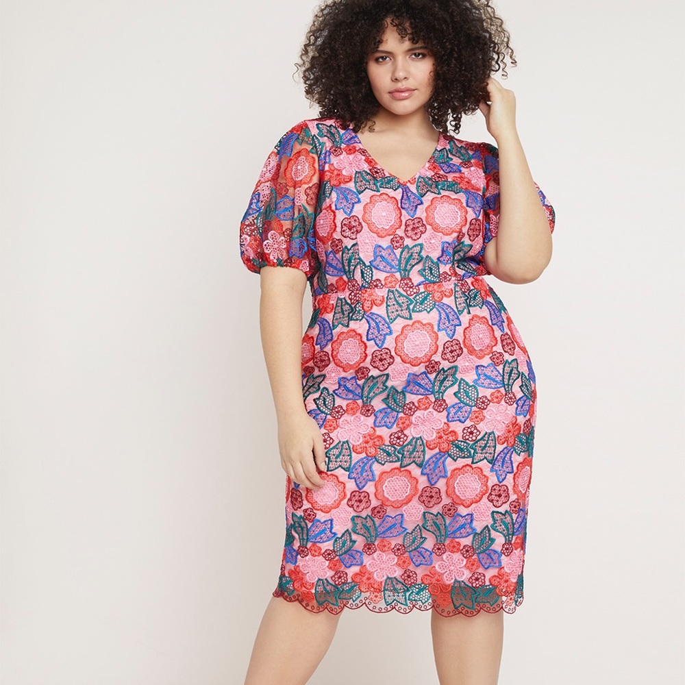 Embroidered floral dress